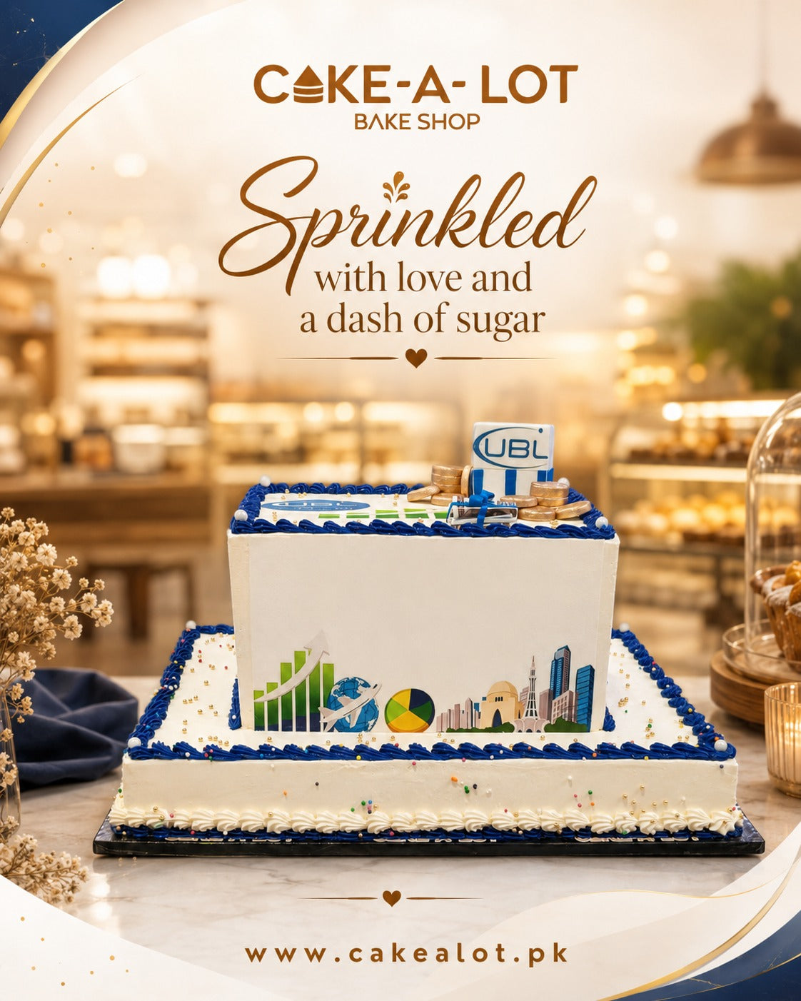 Customized Cakes for birthdays, Special Occasions i.e Wedding, Engagement, Nikkah, Hujj, Umra, Eid, Happy New year etc.h